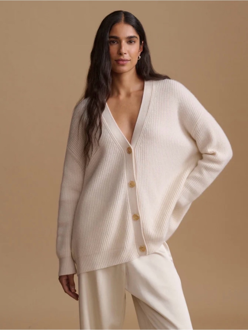 ✨ JENNI KAYNE Ivory Cashmere Cocoon Sweater - Size XXS